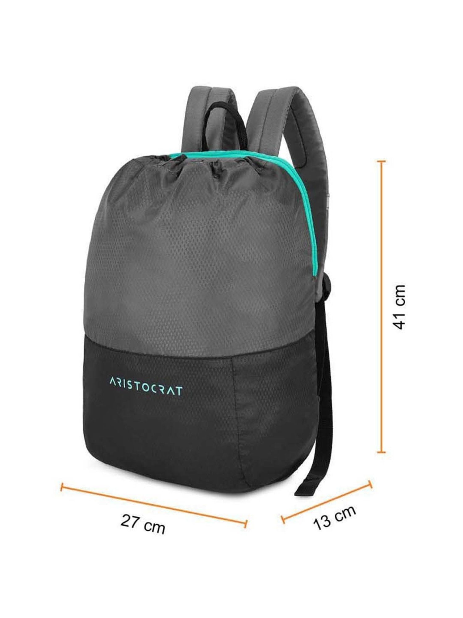 Aristocrat 15 Ltrs Grey Medium Backpack