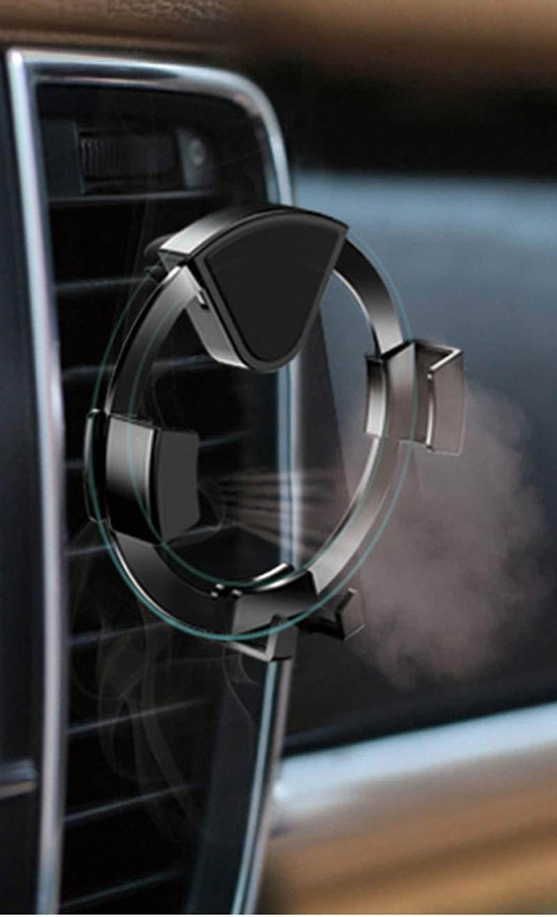 Universal Cell Phone Holder with Gravity Sensor Design Creative Round Shaped Air Vent Car Mount for Smartphone