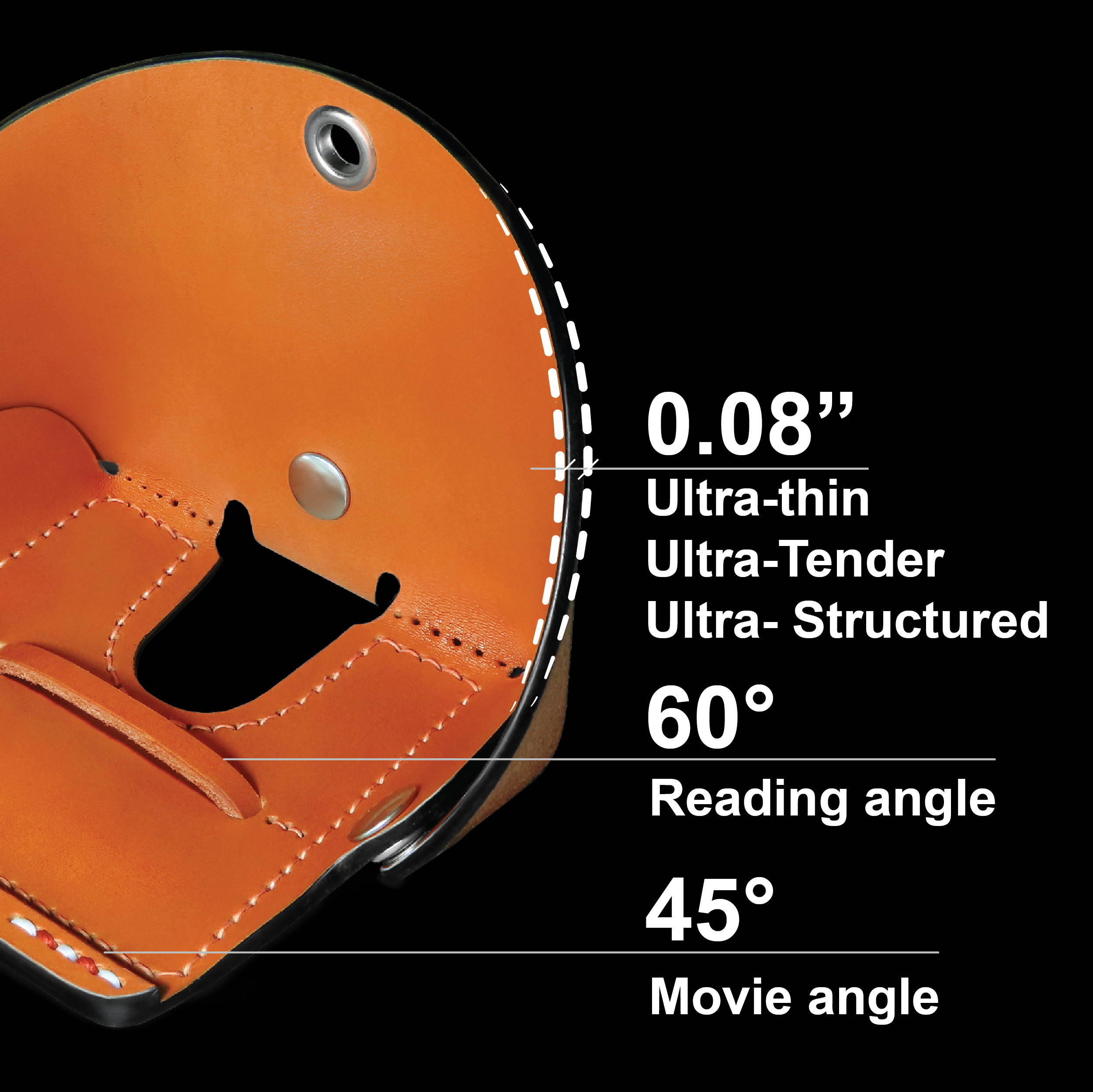 VogDUO- Genuine Leather Stand, MagSafe Charger cable-secured design, Foldable, lightweight, multi-angle, Compatible with iPhone 8 to iPhone 12 Pro Max, Google Pixel, Samsung Galaxy