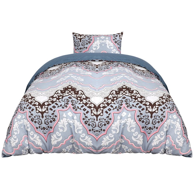 2 Pcs Twin Double Brushed Microfiber Royal Palace Duvet Cover Bedding Sets Multicolor  - PiccoCasa