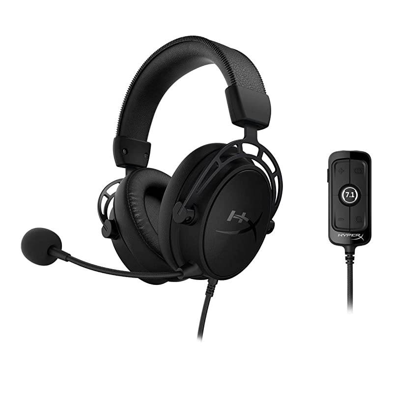 Cloud Alpha S - PC Gaming Headset, 7.1 Surround Sound, Adjustable Bass, Dual Chamber Drivers, Chat Mixer, Breathable Leatherette, Memory Foam, and Noise Cancelling Microphone &ndash; Blackout