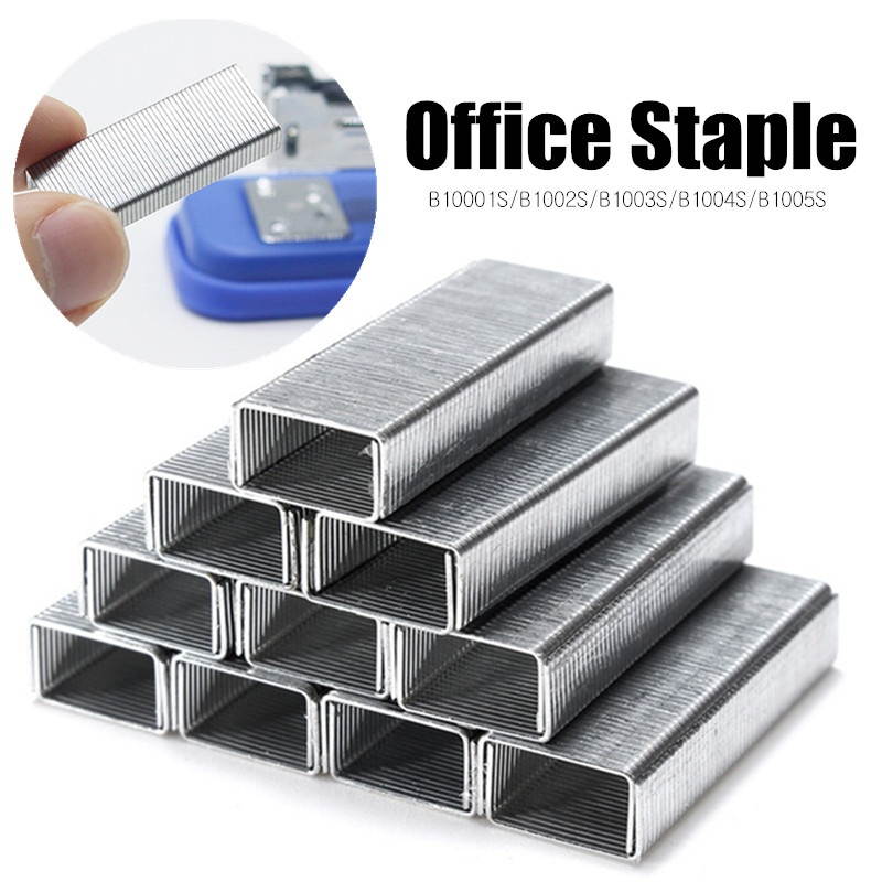 1000pcs UMI B10001S/ B10002S/B10003S/B10004S/B10005S Multi-size Metal Silver Office Stapler Nails Staples Seven Light Colors with Remote