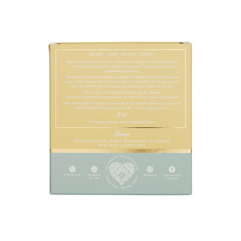 Tone It Up Plant-Based Protein Cookie - Lemon Blondie - 4ct