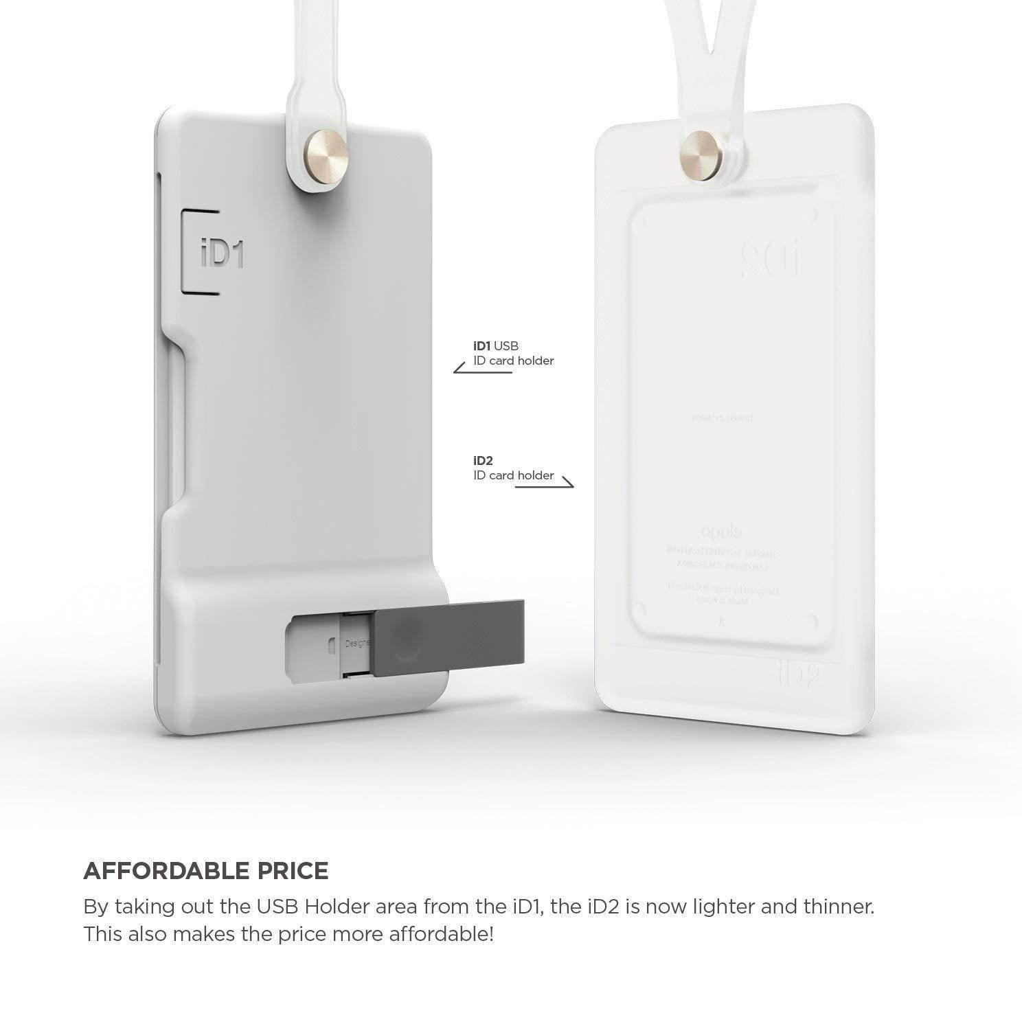 elago ID2 Silicon ID Card Holder (Able to Hold 2 Cards) (Frosted White)