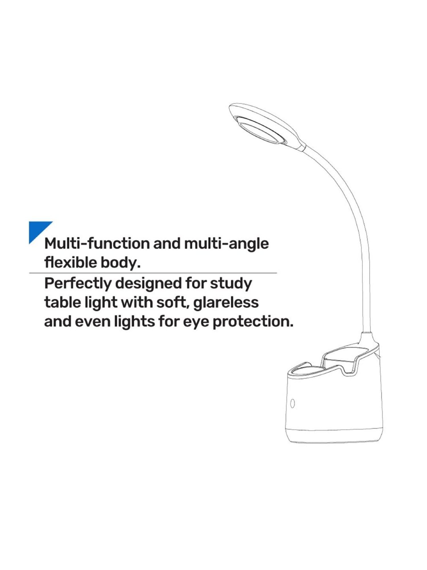 Panasonic PDEM01054R1 5W Desk Lamp with Pen Holder (Blue/White)
