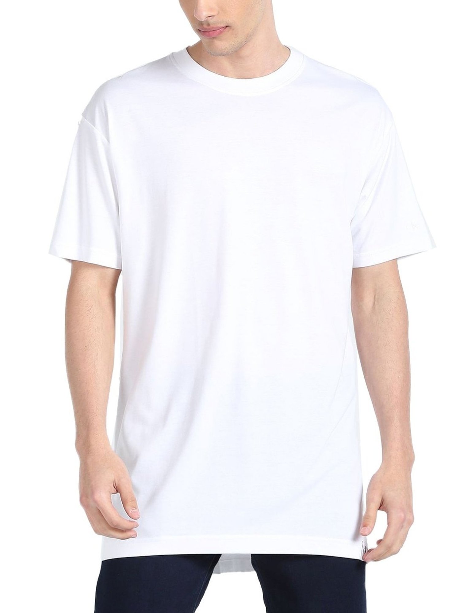 Calvin Klein Jeans White Comfort Fit Logo Printed T-Shirt