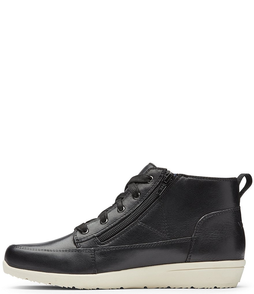 Vionic Shawna Water Resistant Leather Wedge Sneaker Booties