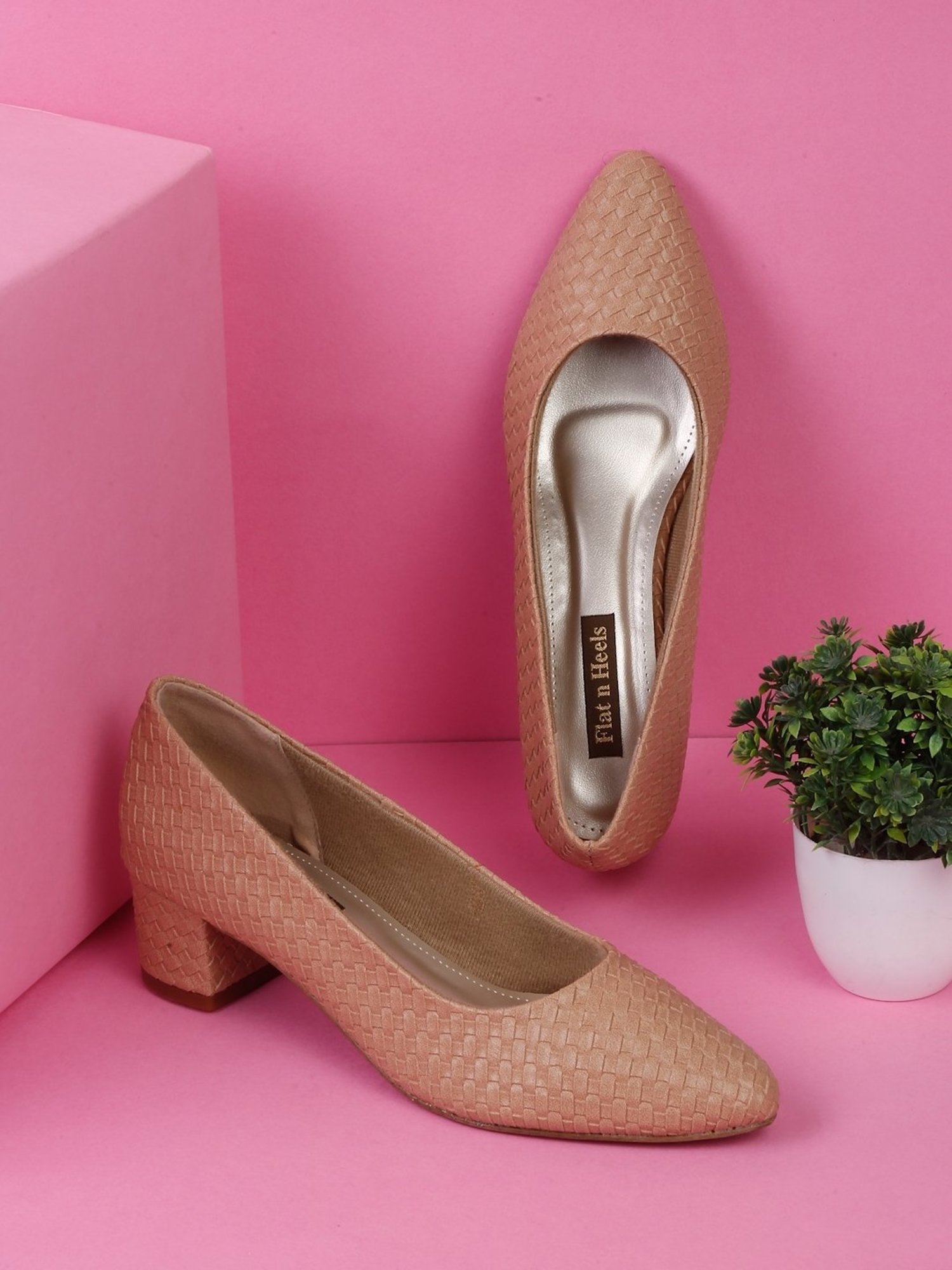 Flat N Heels Women's Beige Casual Pumps