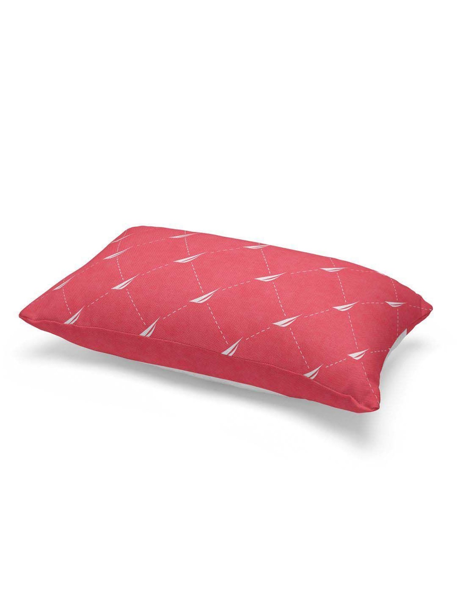 Nautica Logo Stripe Mint & Coral Microfibre 300 GSM Premium Cushion Covers - Set of 2