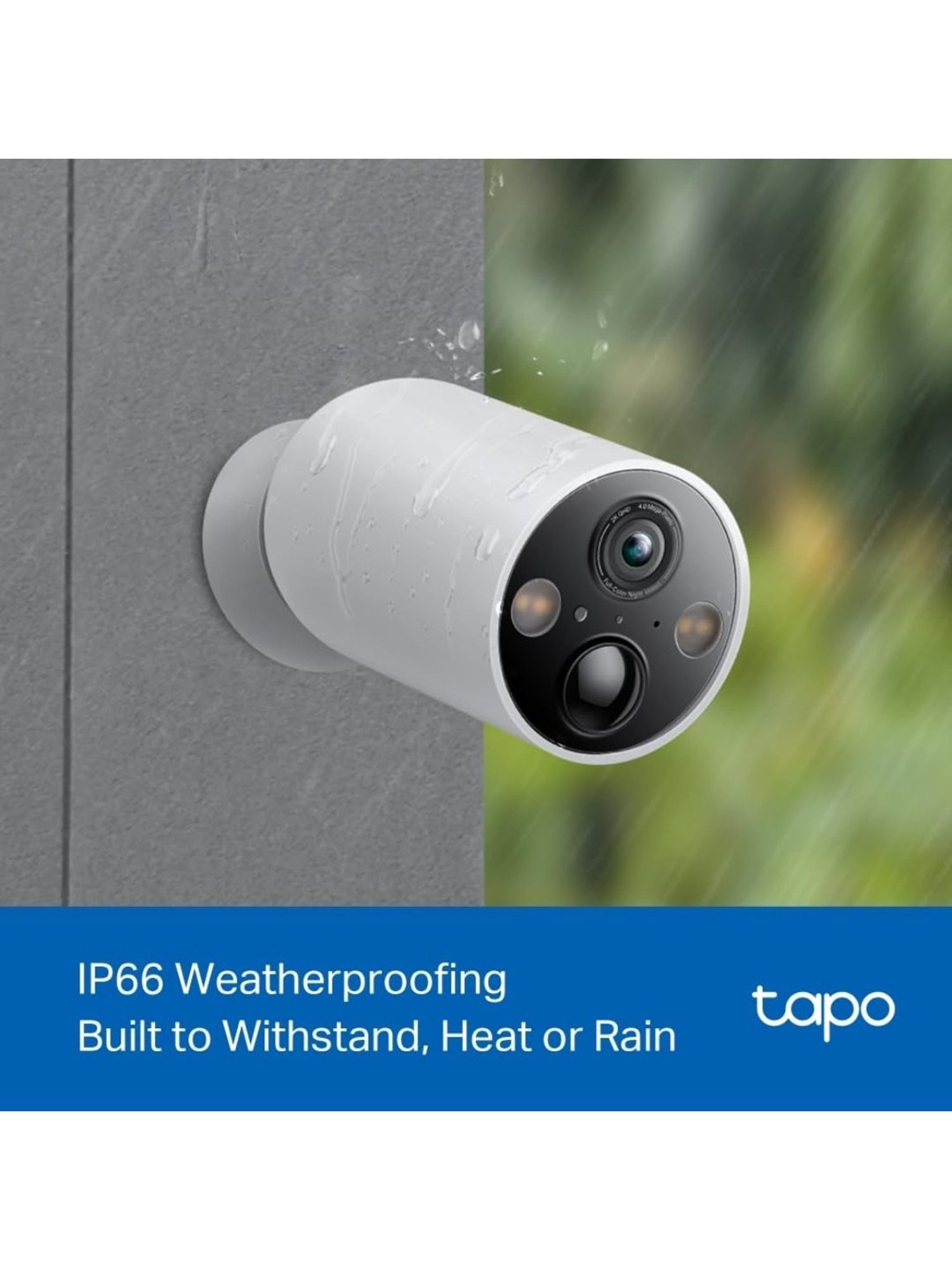 TP-Link Tapo C425 Wire-Free Indoor & Outdoor 2K QHD 4MP Smart Security Camera Pack of 2 - (White)