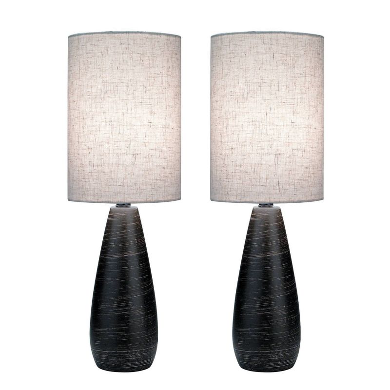 2pk Quatro II Table Lamp Brushed Dark Bronze - Lite Source