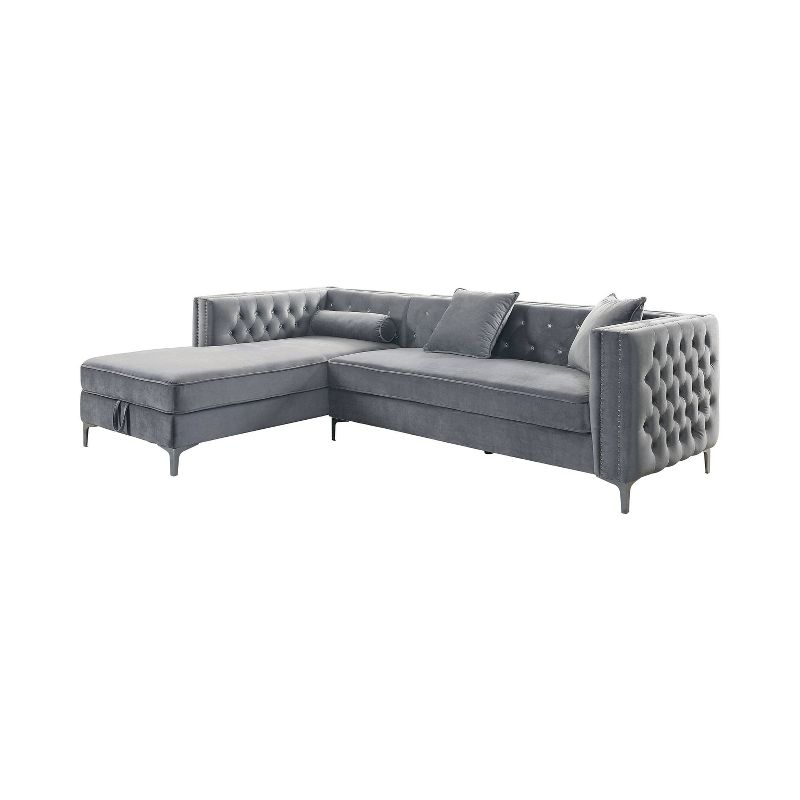 Martella Tufted Sectional Gray - HOMES: Inside + Out