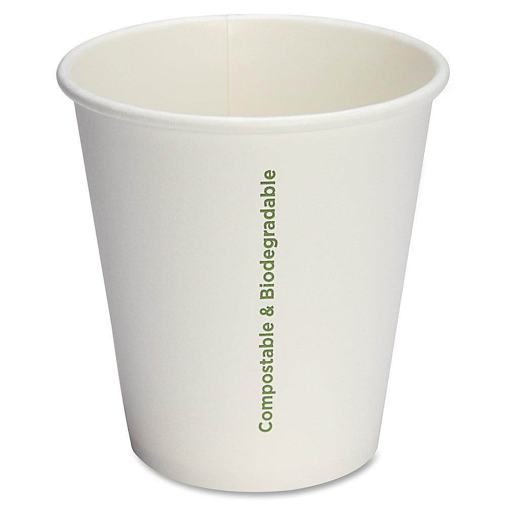 Genuine Joe Eco-friendly Paper Cups - 10 fl oz - 50 / Pack - White - Paper  GJO10214