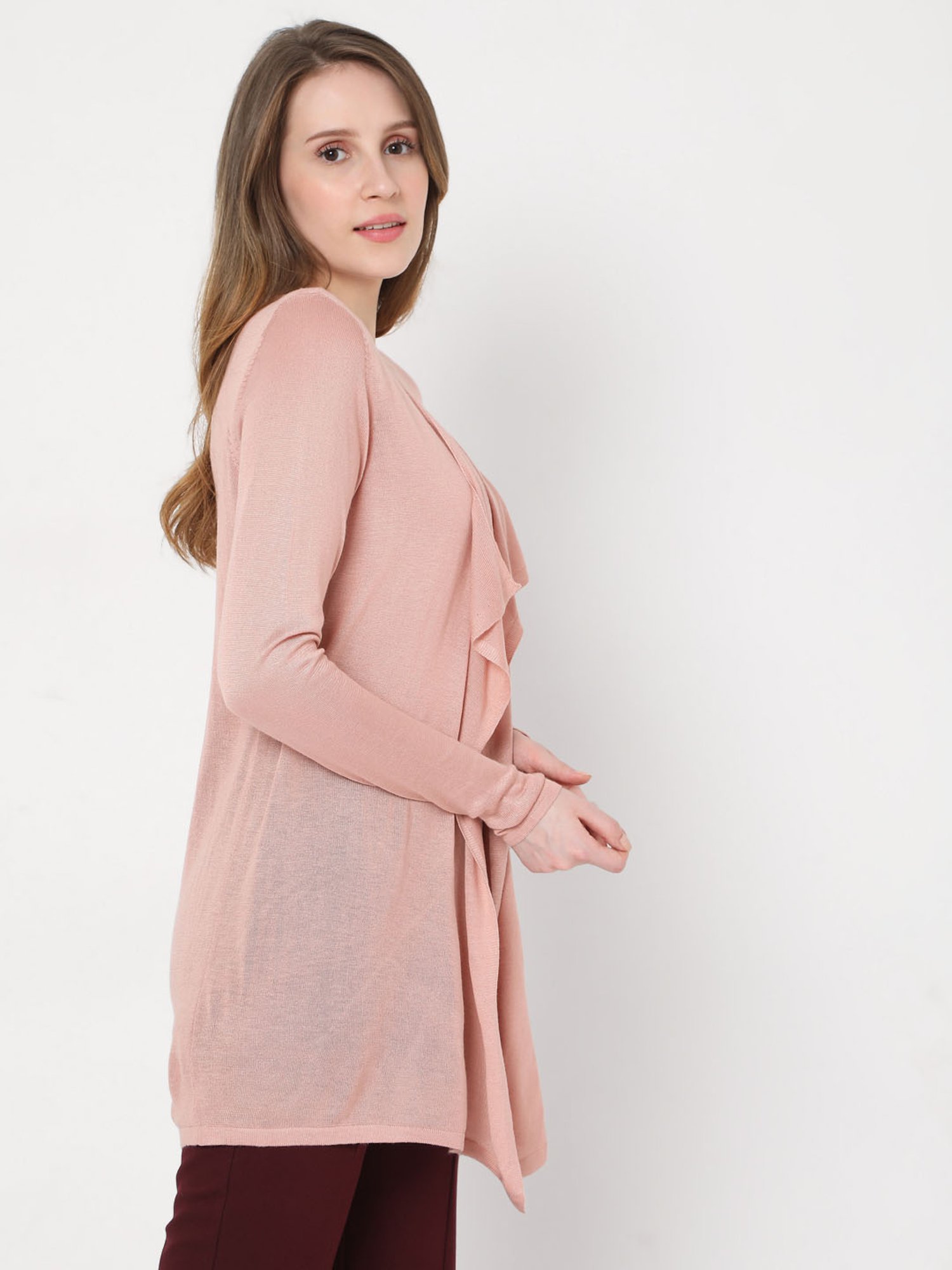 Vero Moda Misty Rose Full Sleeves Shrug