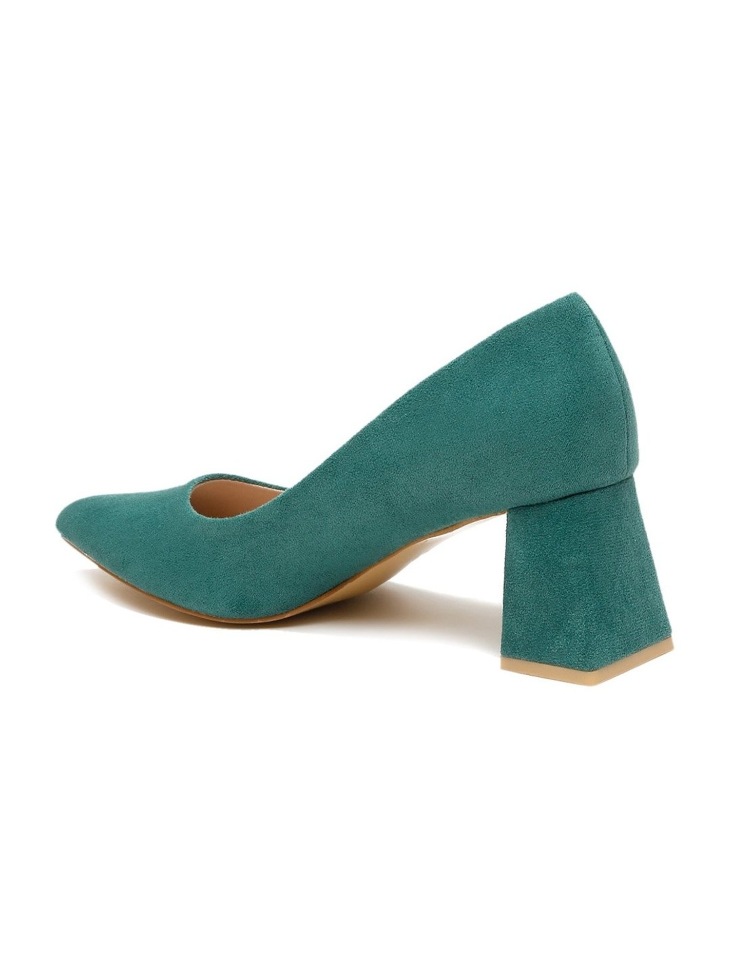 Flat N Heels Women's Green Casual Pumps