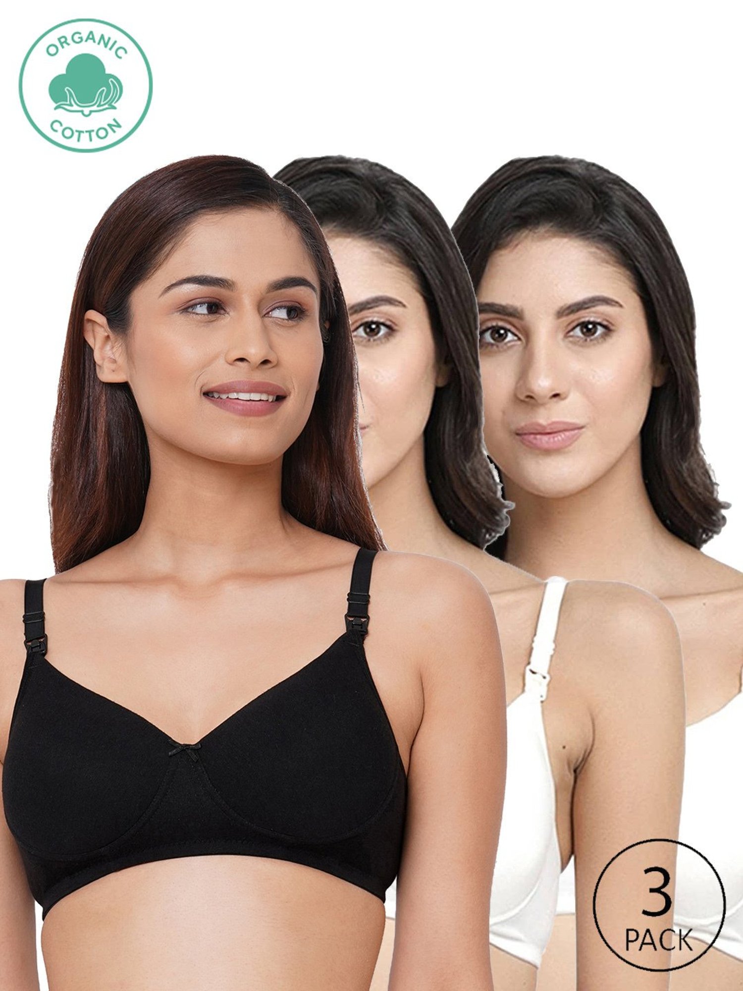 Inner Sense White Non Wired Non Padded Nursing Bra