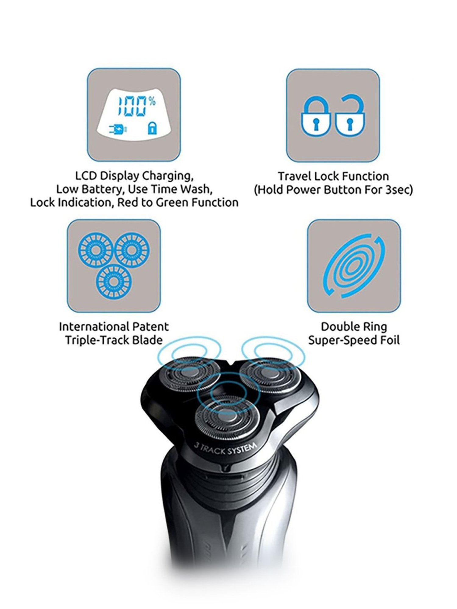 Groomiist PSK-06 Platinum Series Cordless 6 in 1 Professional Grooming Kit - 60 Min Runtime (Black)