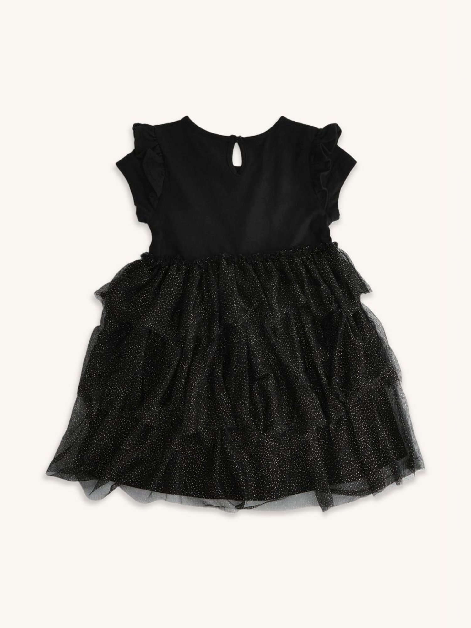 Pantaloons Junior Black Cotton Printed Dress