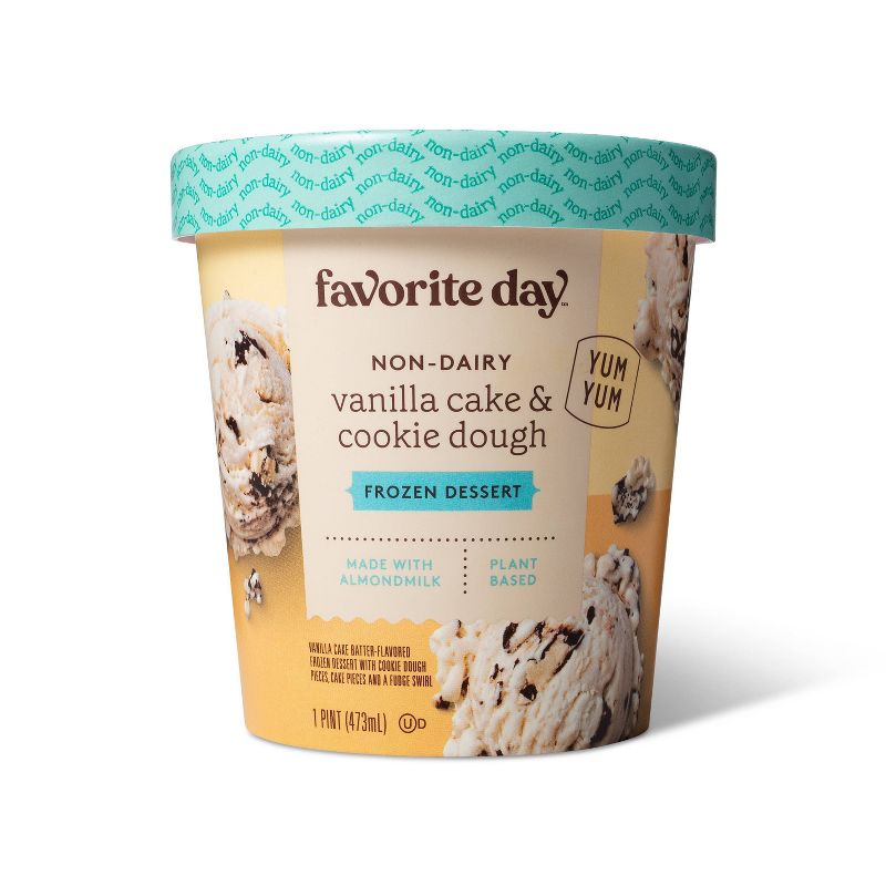 Vanilla Cake & Cookie Dough Frozen Dessert - 16oz - Favorite Day™
