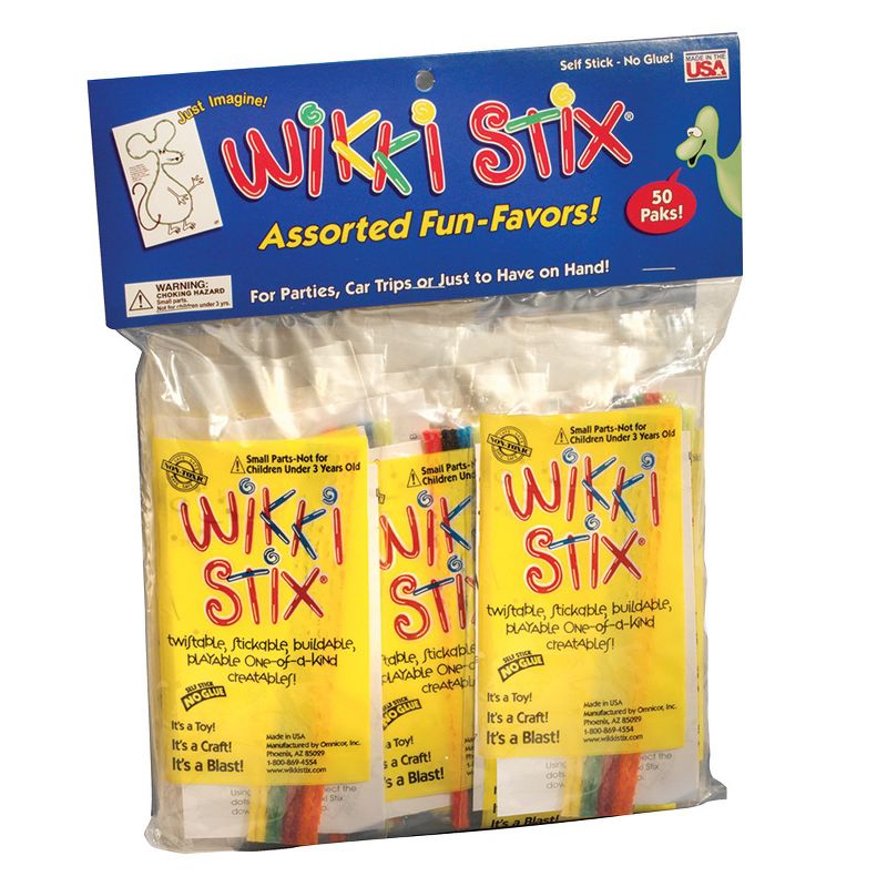 Wikki Stix - Individually Packaged - Assorted Fun Favors - Pack of 50