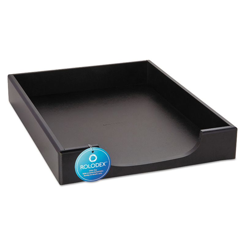 Rolodex Wood Tones Letter Desk Tray Wood Black 62523