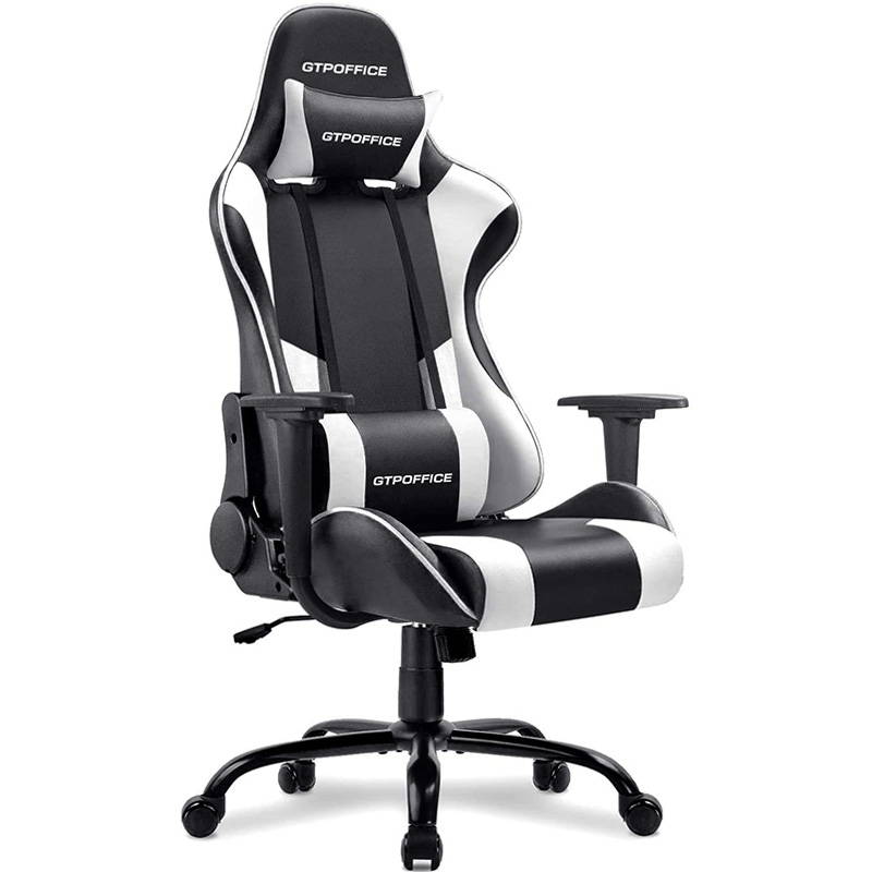 GTRACING Gaming Chair Massage Office Computer GTPOFFICE Series Racing Chair for Adult Reclining Adjustable Swivel Leather Chair High Back Desk Chair Headrest and Massage Lumbar Support Cushion