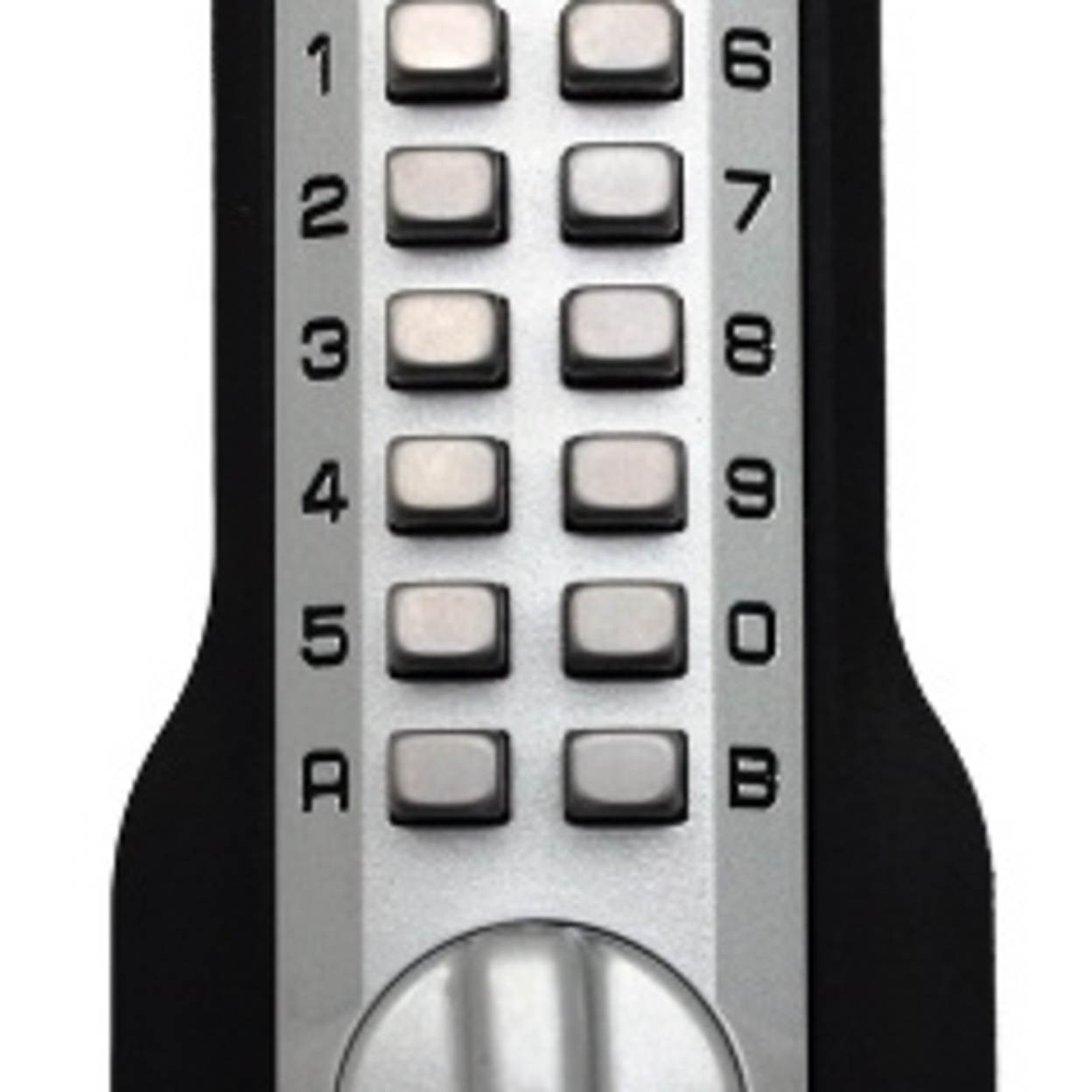 LockeyUSA Digital Door Lock M210 Mechanical Keyless Entry Deadbolt Double Combination, Satin Chrome