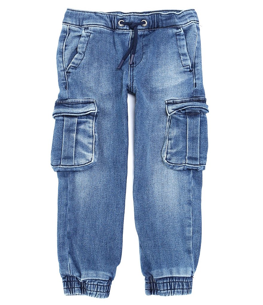 Guess Little Boys 2T-7 Pull-On Cargo Denim Jogger Pants