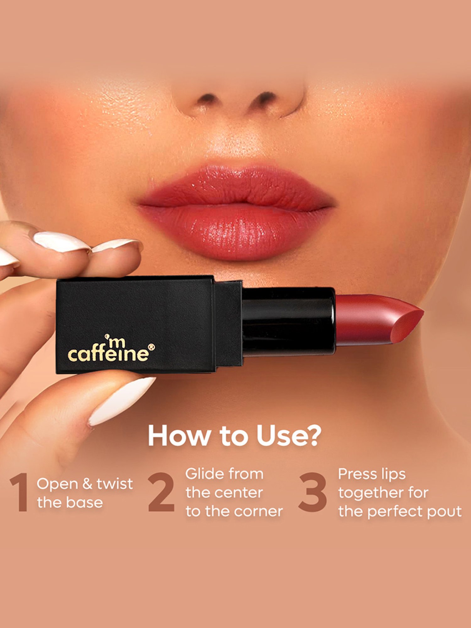 mCaffeine Cocoa Kiss Creamy Matte Lipstick Blush Slush - 4.2 gm