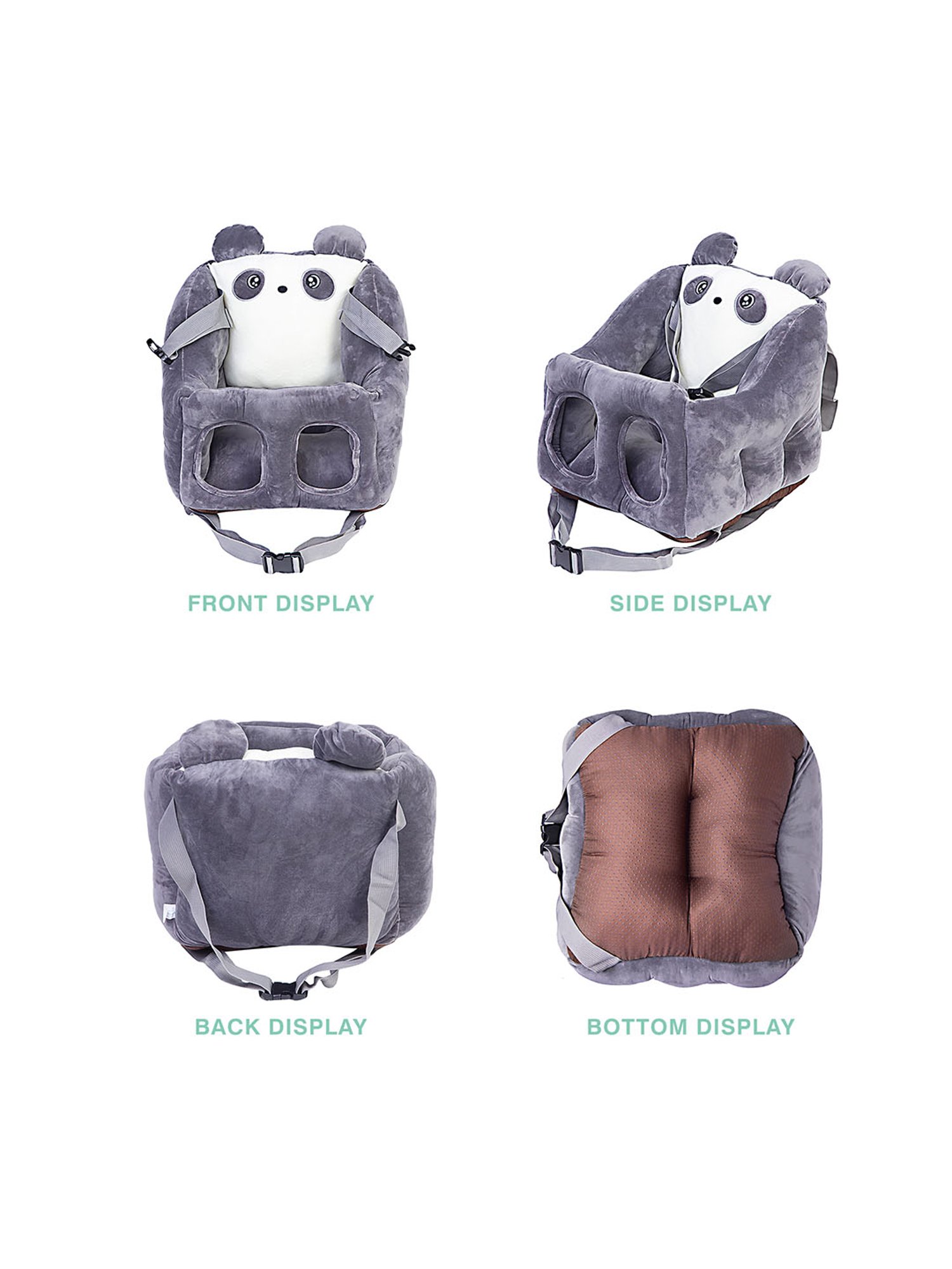 Baby Moo Panda Grey Multifunctional Dining Chair