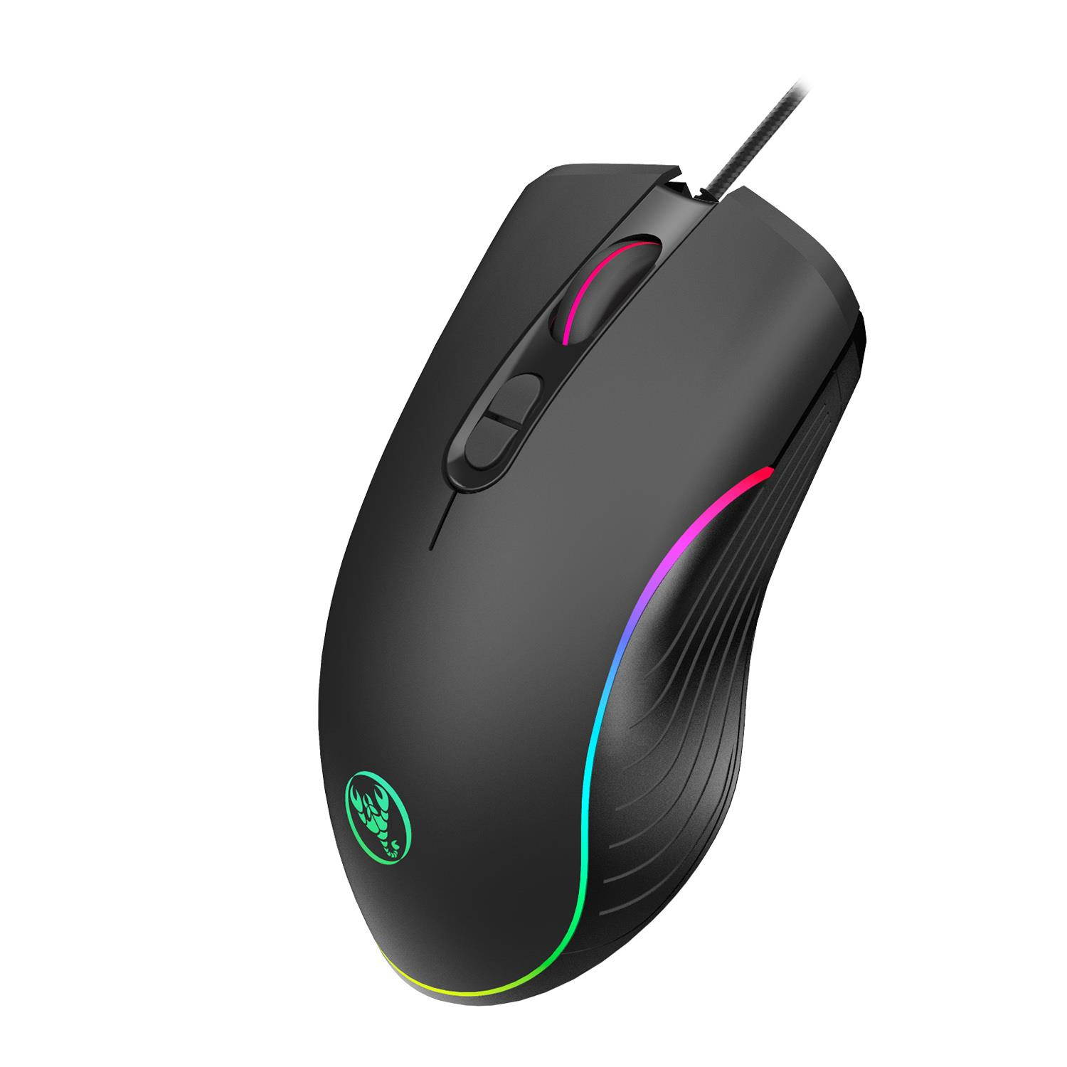 4-level adjustable DPI RGB marquee gaming mouse Supports macro programming