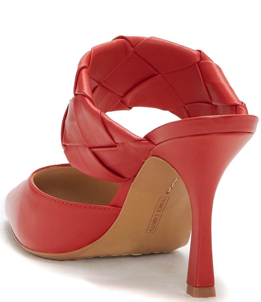 Vince Camuto Alandra Leather Woven Banded Mules