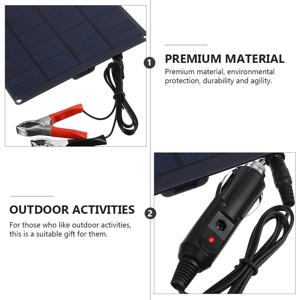 1 Set Durable Portable Solar Board Kit Solar Battery Charger Solar Maintainer Kit