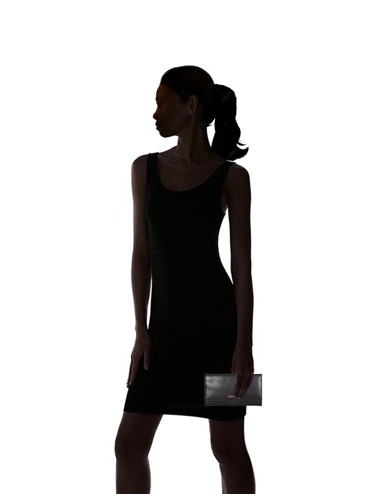 SASSORA Black Solid Rfid Wallet for Women