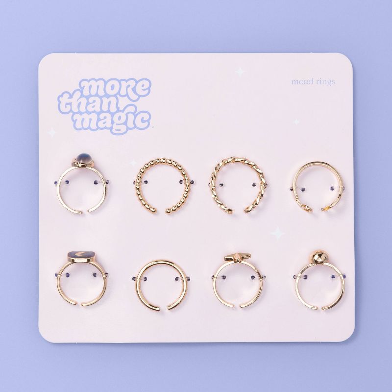 Girls' 8pk Celestial Mood Ring Set - More Than Magic™