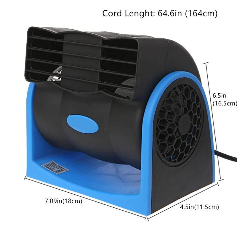 12v Electric Car Dash Fan with Cigarette Lighter Plug for Auto Sedan Vehicle Pickup Van