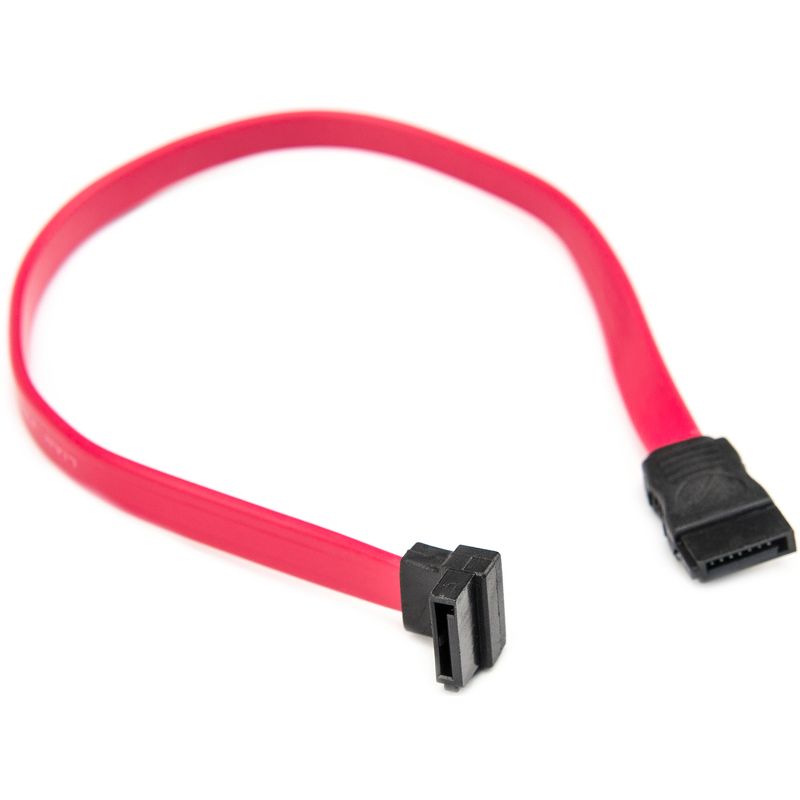 Rocstor Premium 12in SATA to Right Angle SATA Serial ATA Cable - SATA - 12in - SATA - SATA Right Angle Drive Cable