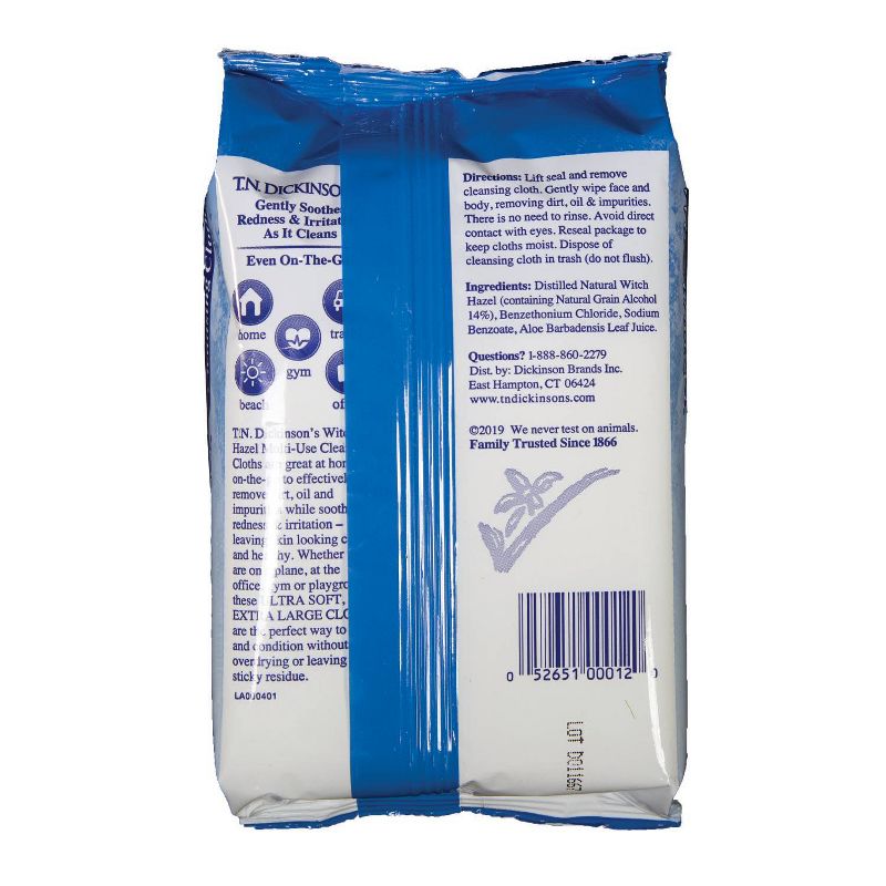 T.N. Dickinson's Witch Hazel Cleansing Cloths - 25ct