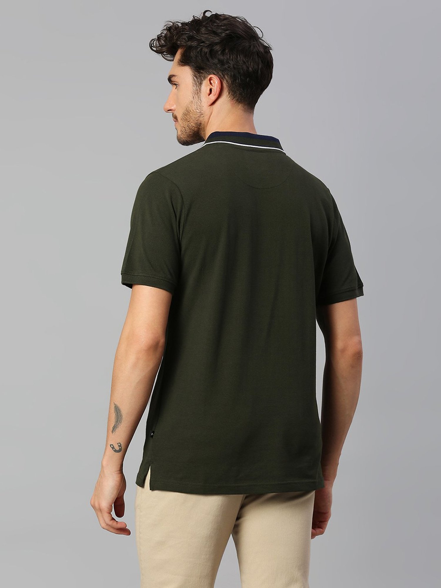 Dennis Lingo Green Regular Fit Polo T-Shirt