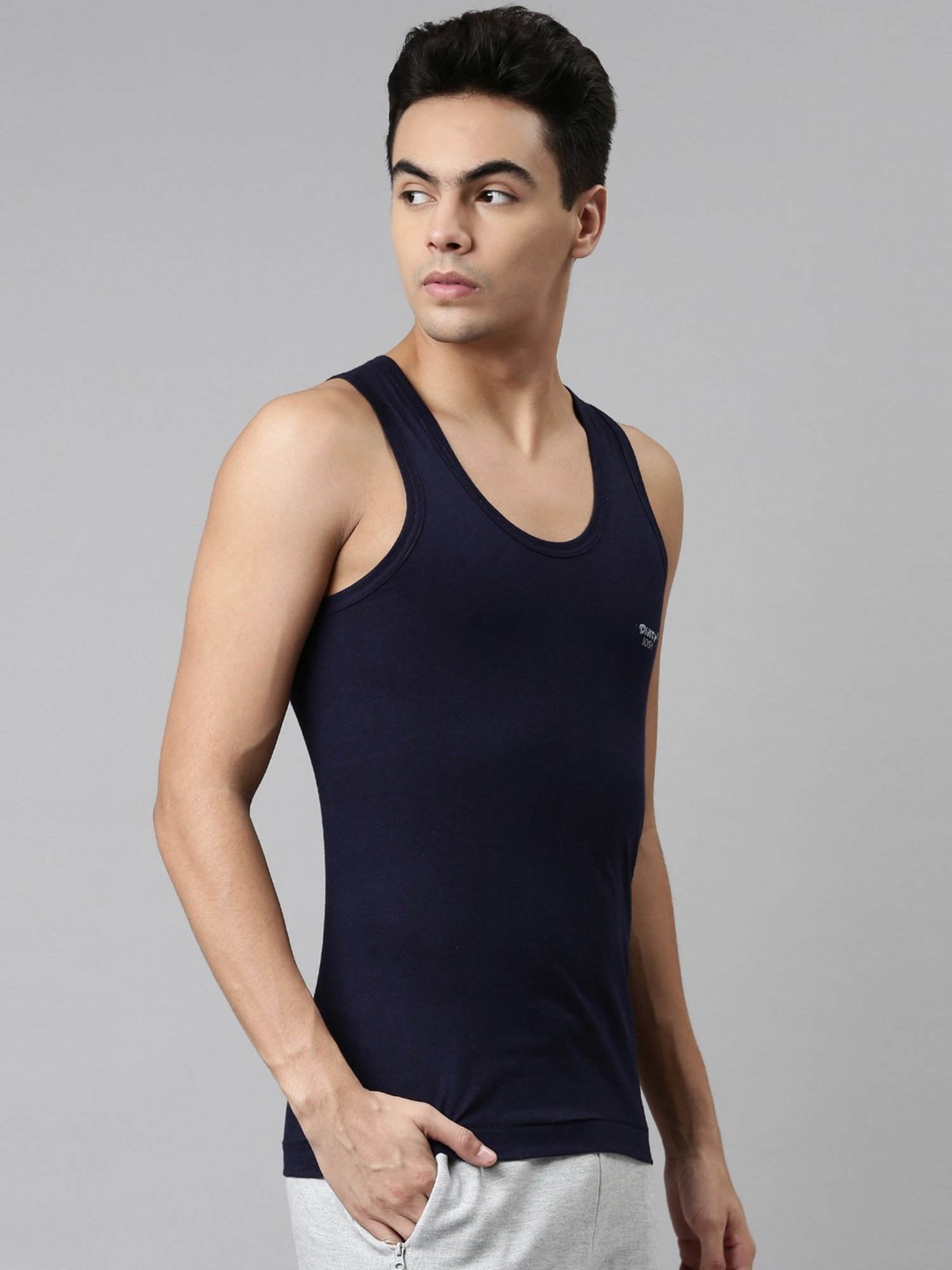 Dixcy Josh Multi Cotton Regular Fit Vest - Pack Of 5