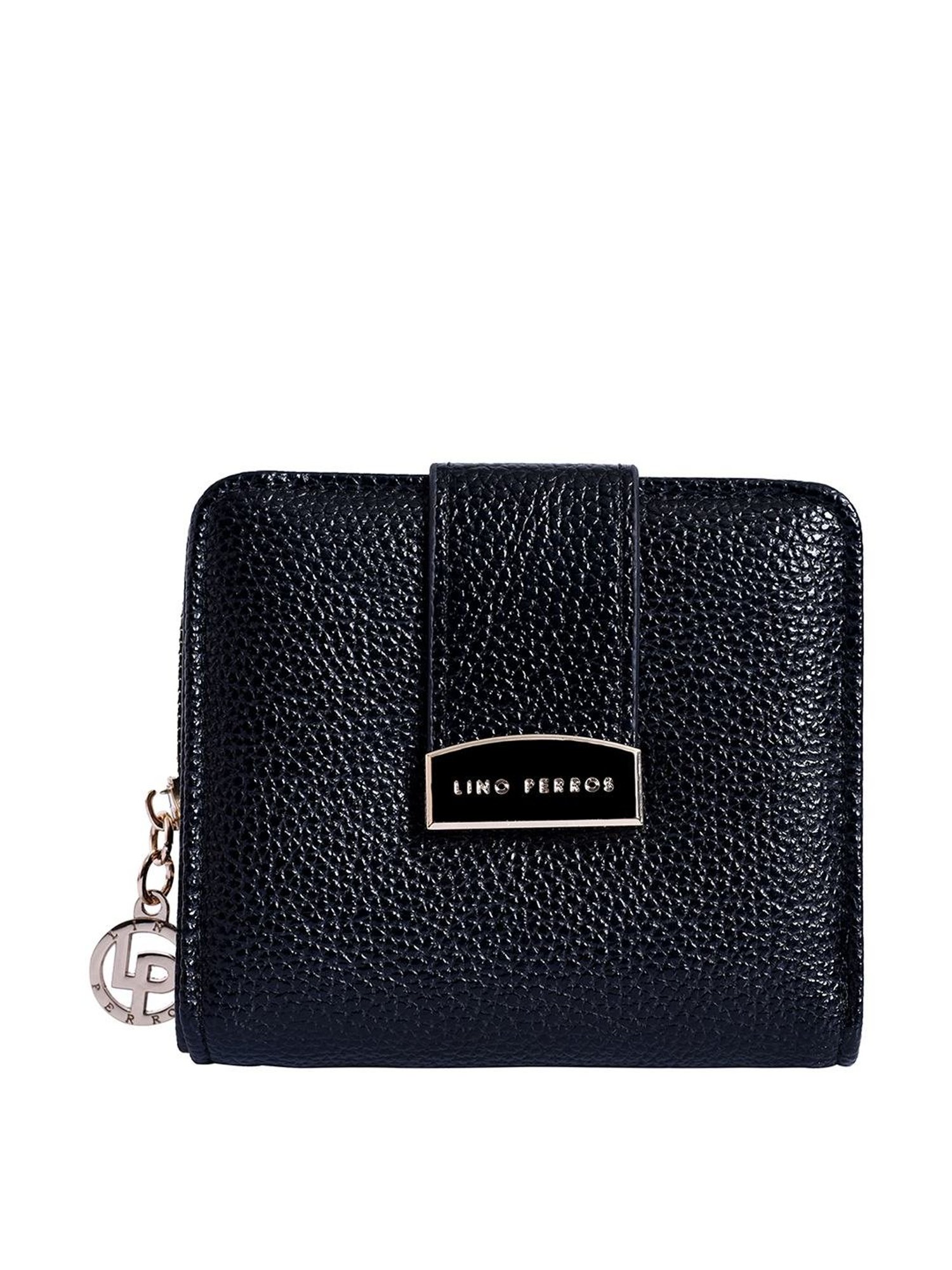 Lino Perros Core Navy Textured  Bi-Fold Wallet for Women