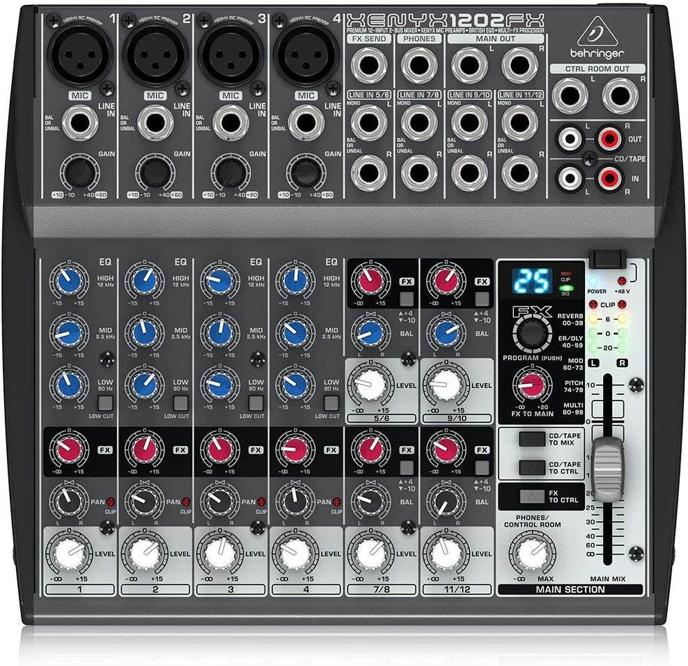 Behringer XENYX 1202FX 12 Input Mixer (with Effects)