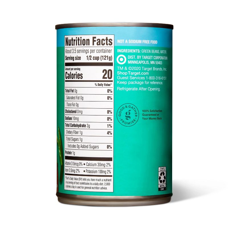 No Salt Added French Style Green Beans - 14.5oz - Good & Gather™