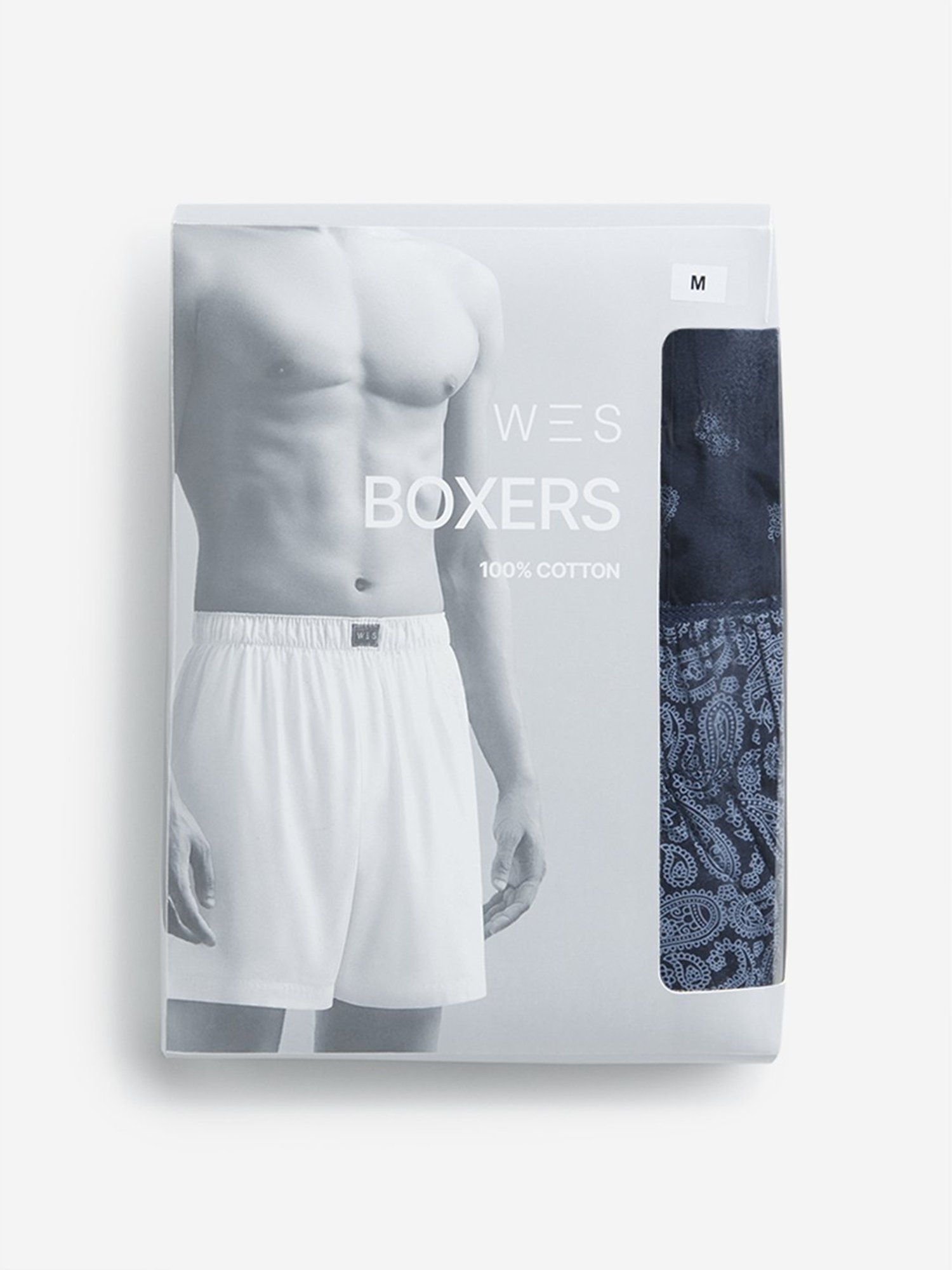 WES Lounge by Westside Blue Printed Cotton Boxers - Pack of 2