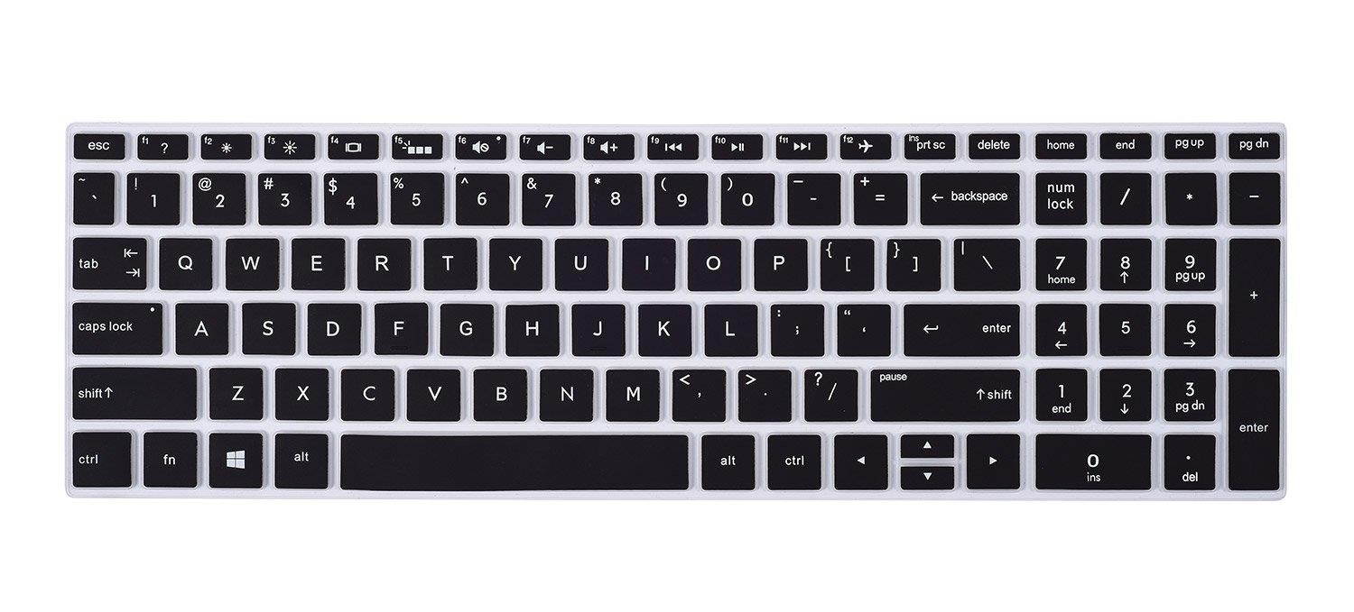 CaseBuy Keyboard Cover Compatible HP Spectre x360 15-CH011DX 15-CH011NR 2-in-1 15.6" Touchscreen Laptop Protective Skin, Black