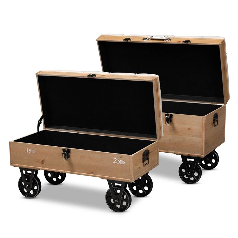 2pc Prospect Upholstered Fabric Armchair Set Azure - Modway