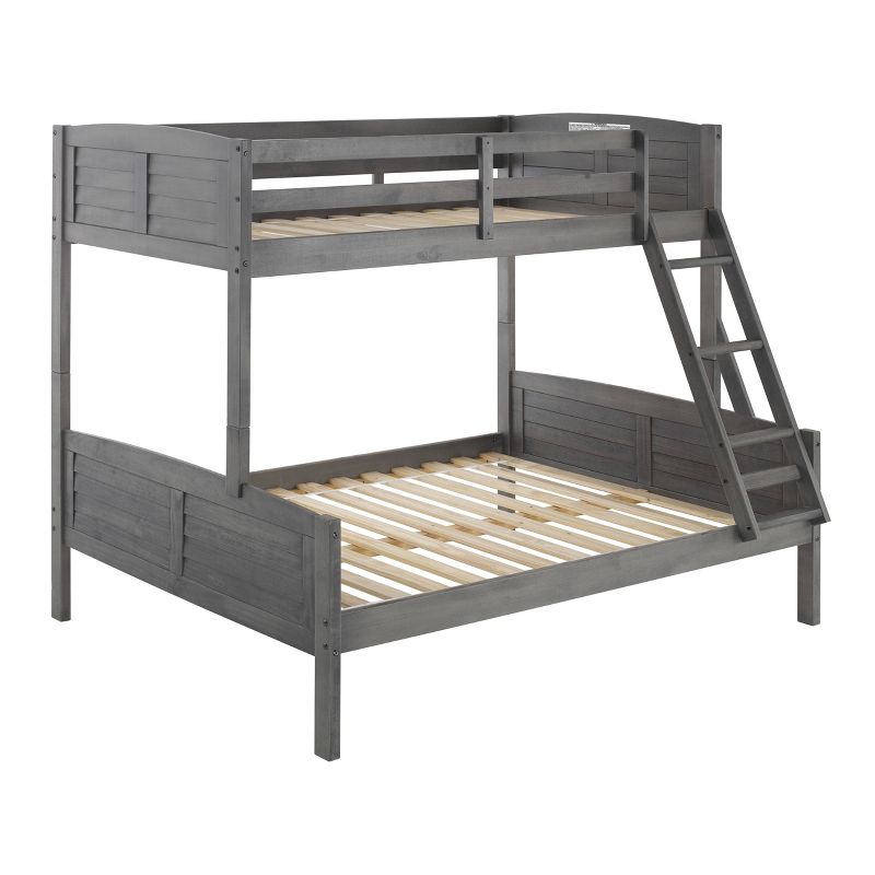 Twin/Full Louver Bunk Bed Antique Gray - Donco Kids