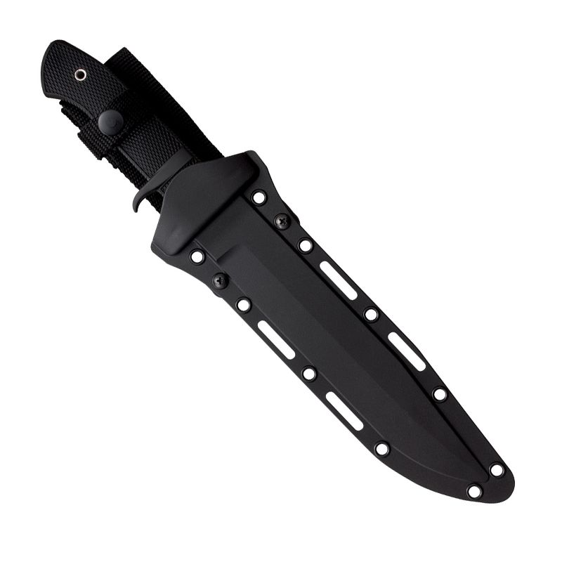 Cold Steel Double-Edged OSS 8.25 Inch Long Steel Spear Point Tactical Blade Knife with Sheath