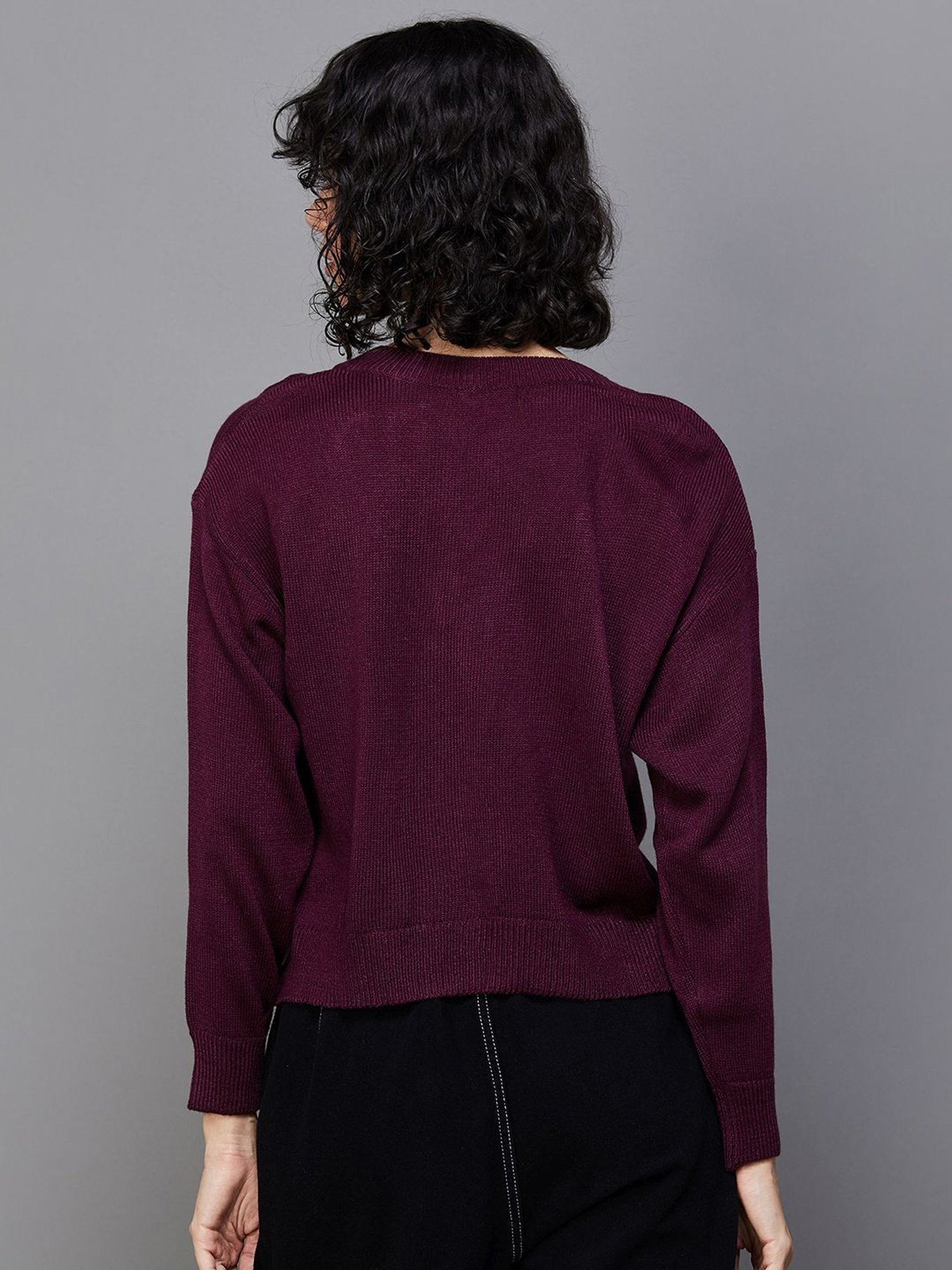 Ginger by Lifestyle Purple Reguler Fit Pullover