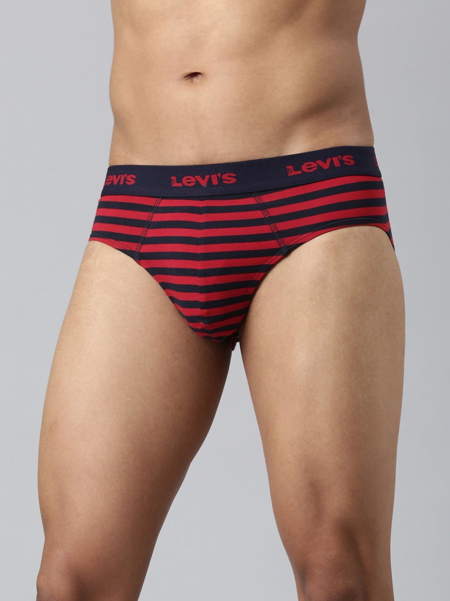 Levi'S Multicolored Cotton Skinny Fit Striped Briefs - Pack Of 3